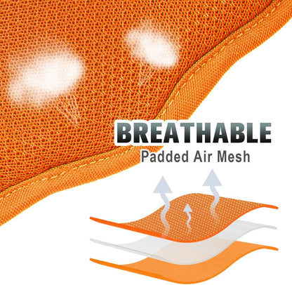 No Pull Dog Harness Large Reflective Dog Harness with Front Clip and Easy Control Handle for Walking Training Running with ID Tag Pocket(Orange,M)